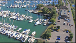 Chichester Marina from drone shot