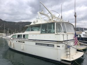 big bertha motor yacht on her mooring